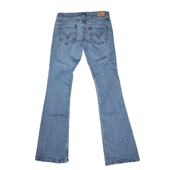 Levi's 524 Too Superlow Medium Denim Jeans For Women Flare wide leg low rise - Picture 2 of 4